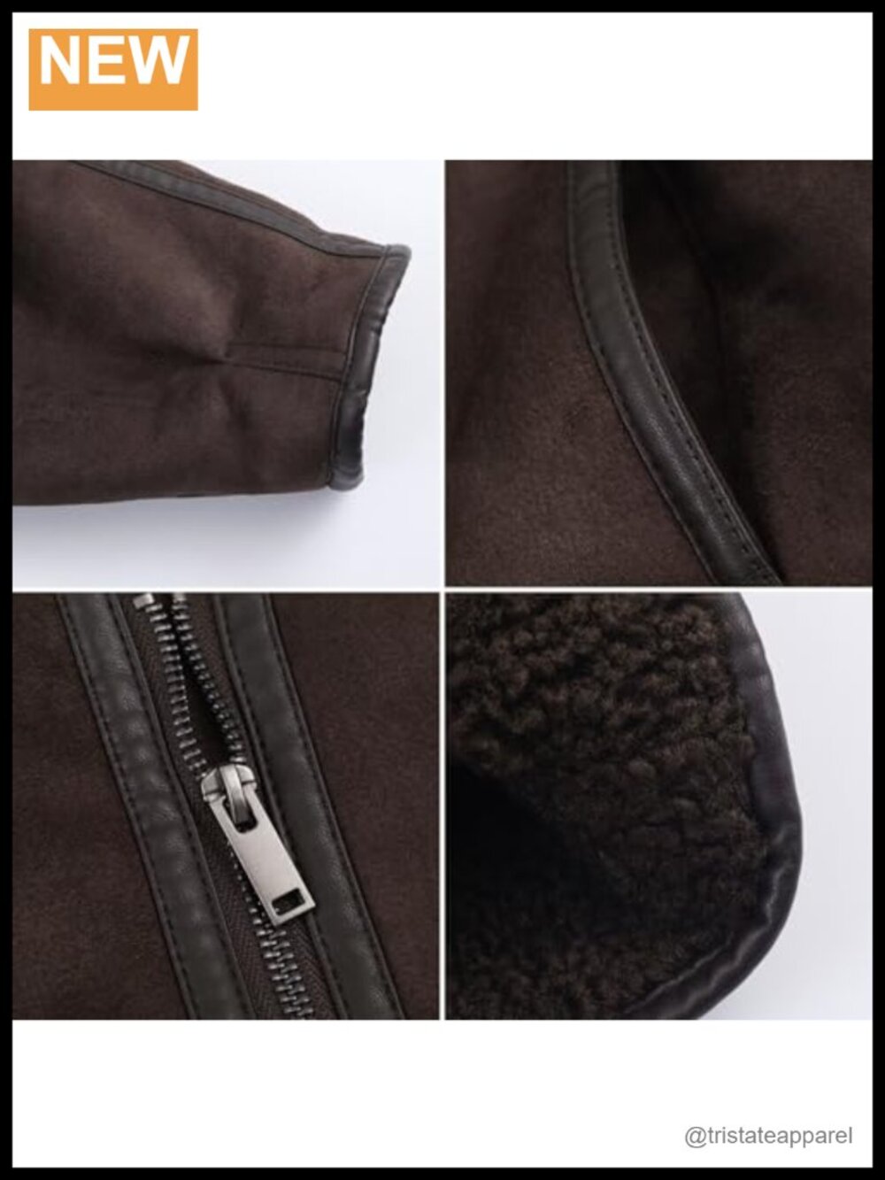 Reversible Cropped Fleece Jacket with Stand Collar - Picture 4 of 6